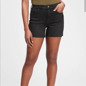 Womens Gap High Waist Black denim shorts